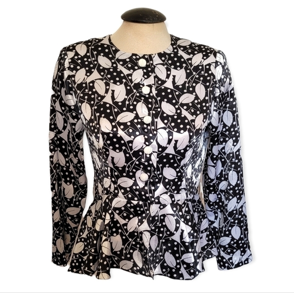 VINTAGE Peplum Blouse  | size 10 - Picture 1 of 9